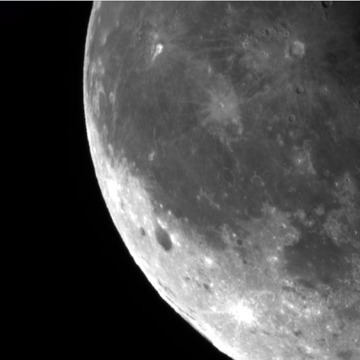 Der Mond in der SharpCap-Live-Ansicht, Ausschnitt des westlichen Rands