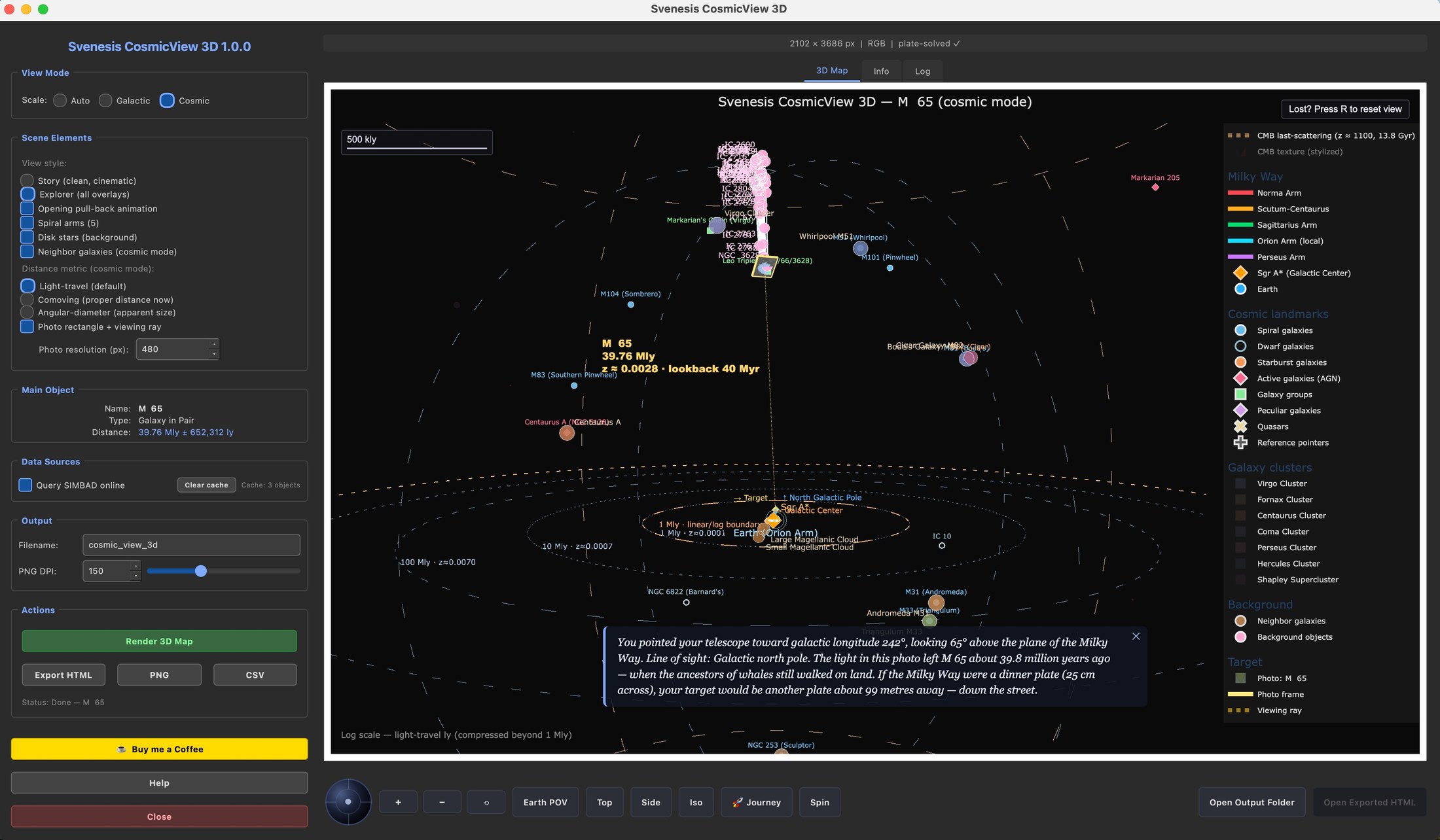 Svenesis CosmicView 3D Screenshot
