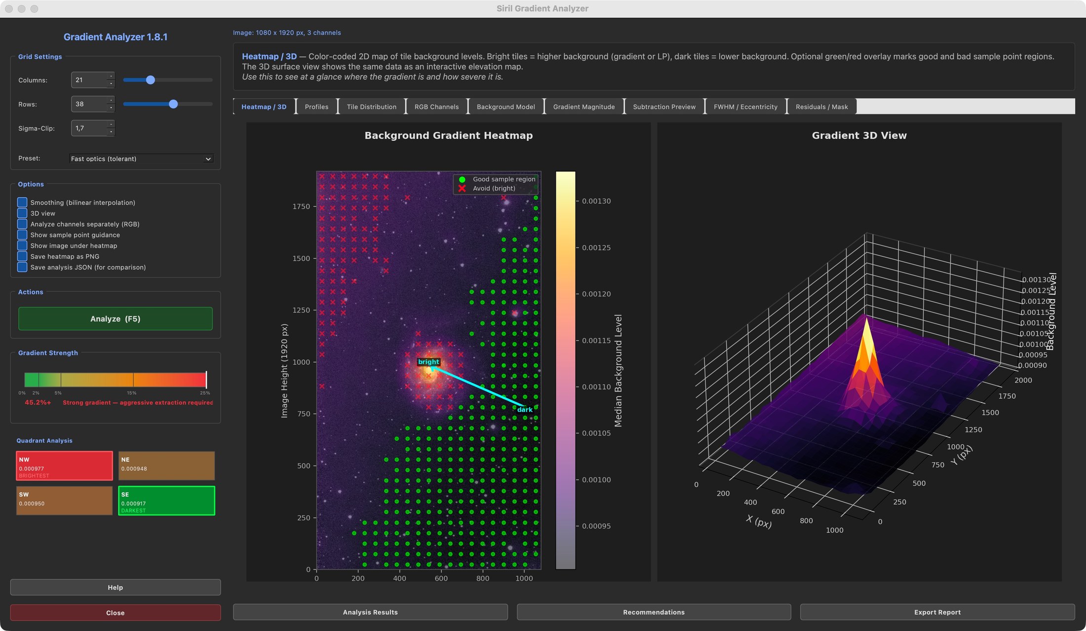 Svenesis Gradient Analyzer Screenshot