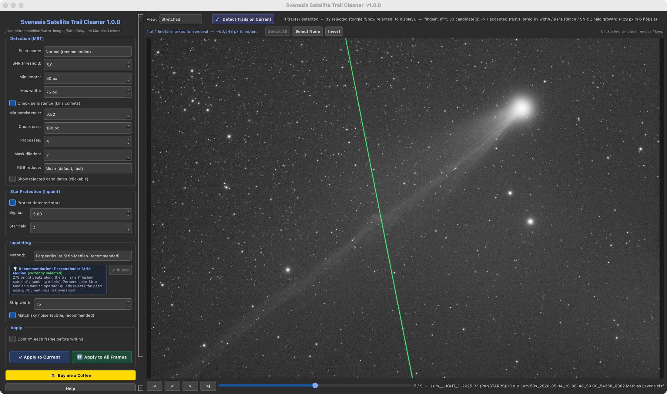 Svenesis Satellite Trail Cleaner Screenshot